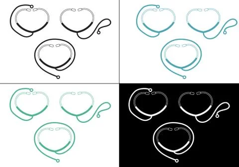 Vector isolated illustration Stethoscope icon Stock Illustration