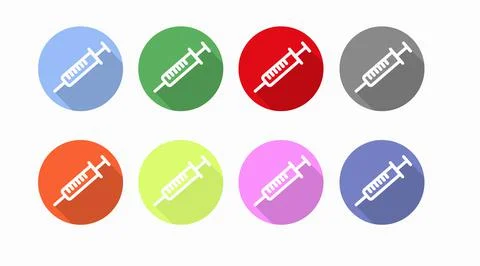 Vector Isolated Illustration of a Syringe Stock Illustration