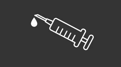 Vector Isolated Illustration of a Syringe Stock Illustration