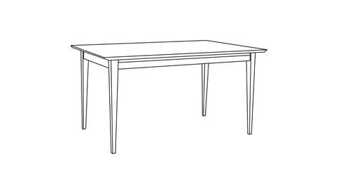 Vector Isolated Illustration of a Wooden Table. Stock Illustration