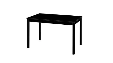 Vector Isolated Illustration of a Wooden Table. Stock Illustration