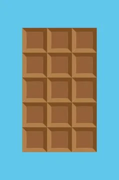 A vector isolated image of bar of chocolate Stock Illustration