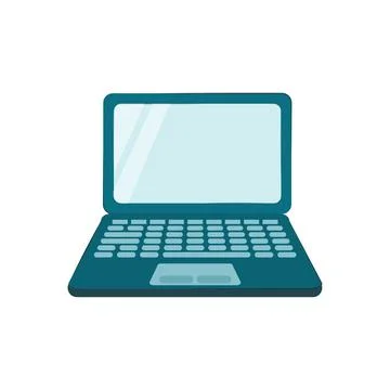 Vector isolated laptop ready to work.Template notebook for presentation. Open Stock Illustration