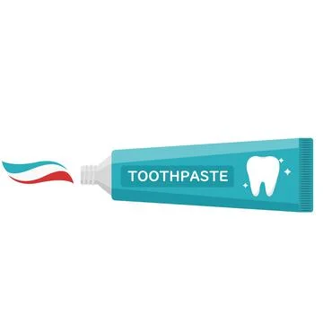 Vector isolated object illustration oral dental care toothpaste Stock Illustration