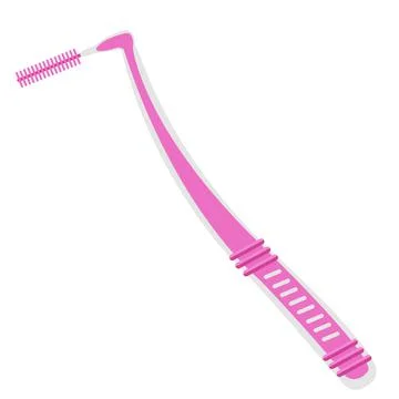 Vector isolated object illustration oral dental care Interdental brush Illustrazione stock