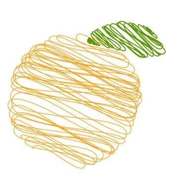 Vector isolated orange. decor for the new year Stock Illustration