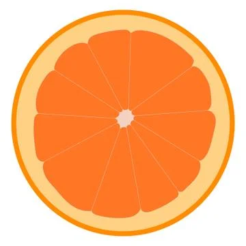 Vector isolated orange decor for the new year Stock Illustration