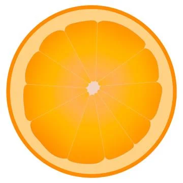 Vector isolated orange. decor for the new year Stock Illustration