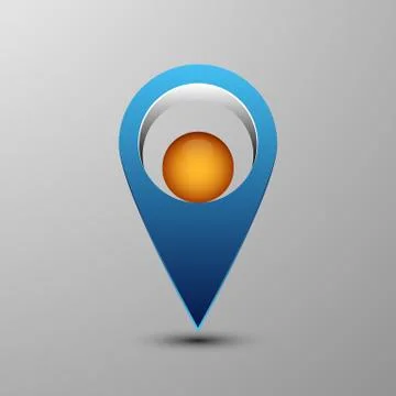The vector isolated pointer for map Illustrazione stock