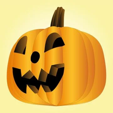 Vector isolated pumpkin halloween face illustration Stock Illustration
