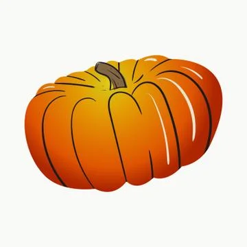 Vector isolated pumpkin. illustration of pumpkin for an autumn design Stock Illustration