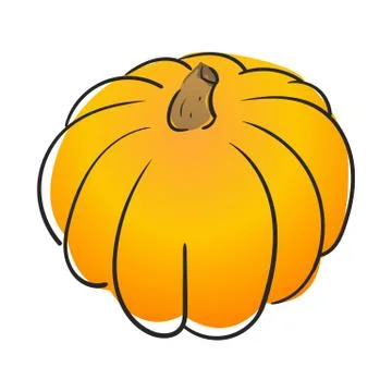Vector isolated pumpkin. illustration of pumpkin for an autumn design Stock Illustration