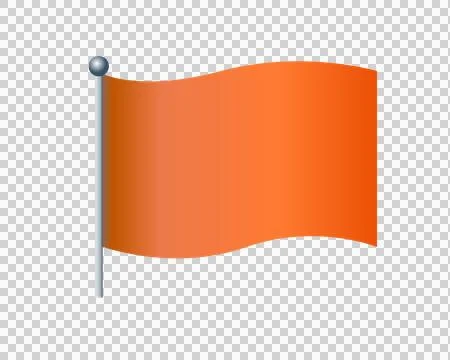 Vector isolated rectangular gradient orange Halloween flag icon with silver.. Stock Illustration