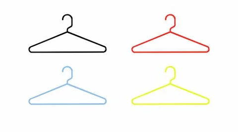 Vector Isolated Set of Hangers Stock Illustration
