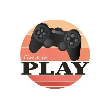 Vector isolated sign of Time to Play logo for template decoration and covering Stock Illustration