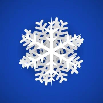 Vector Isolated Snowflake with 3D effect. Vector Design Elements for Merry Ch Stock Illustration