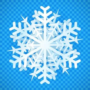 Vector Isolated Snowflake with 3D effect. Vector Design Elements for Merry Ch Stock Illustration