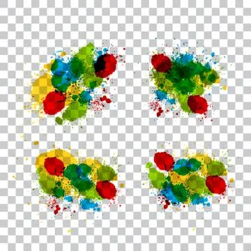 Vector isolated splashes Stock Illustration