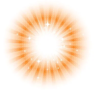 Vector isolated sun rays Stock Illustration