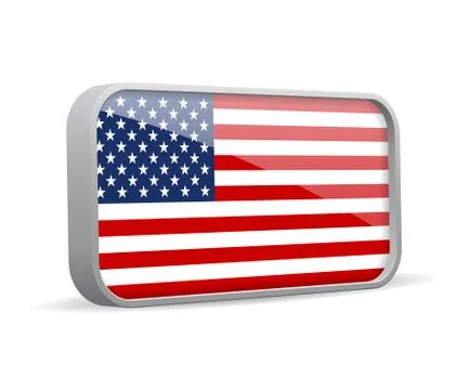 Vector isolated USA flag sign. Stock Illustration