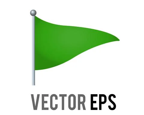 Vector isolated vector triangular gradient orange flag icon with silver pole 스톡 일러스트