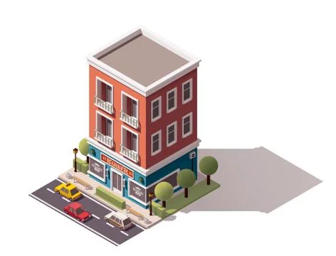 Vector isometric barbershop Stock Illustration