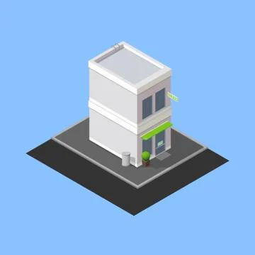 Vector isometric building Stock Illustration