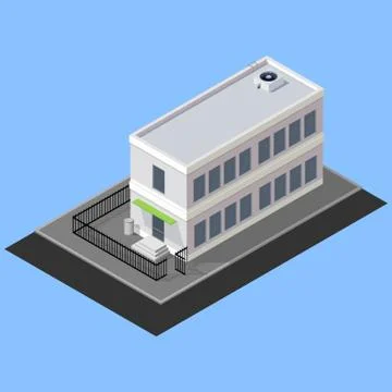 Vector isometric building Stock Illustration