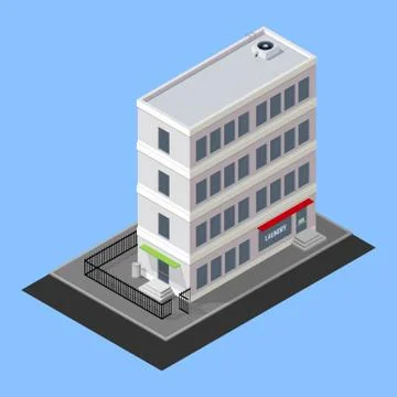 Vector isometric building Stock Illustration