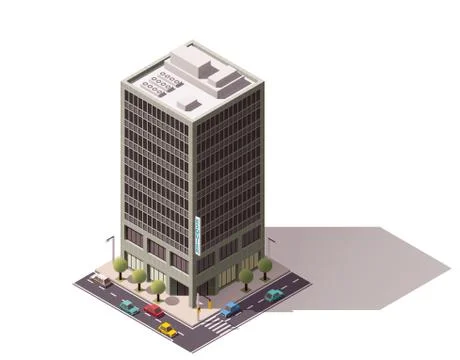 Vector isometric building Stock Illustration