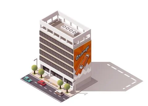 Vector isometric building Stock Illustration
