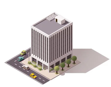 Vector isometric building Stock Illustration