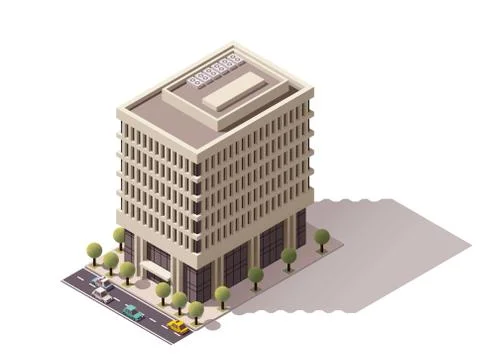 Vector isometric building Stock Illustration