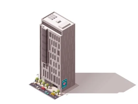 Vector isometric building Stock Illustration