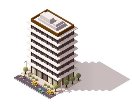 Vector isometric building Stock Illustration