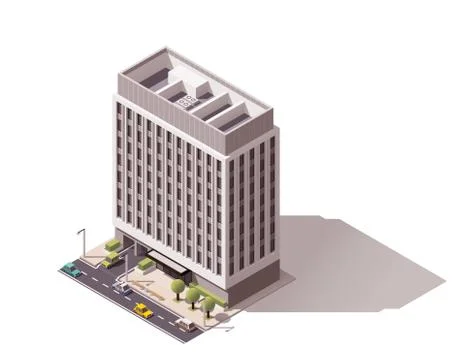Vector isometric building Stock Illustration