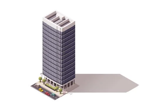 Vector isometric building Stock Illustration