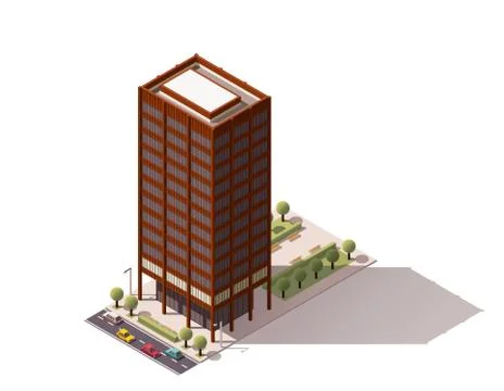 Vector isometric building Stock Illustration