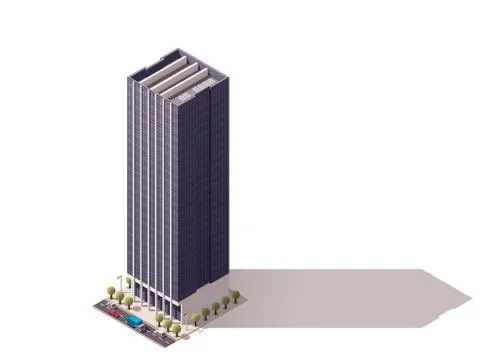 Vector isometric building Stock Illustration