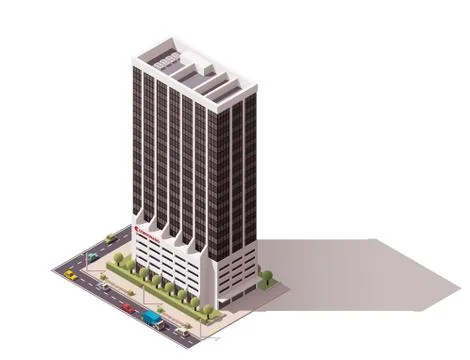 Vector isometric building Stock Illustration