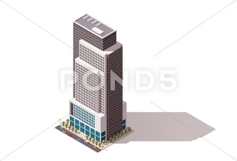 Vector isometric building Stock Illustration