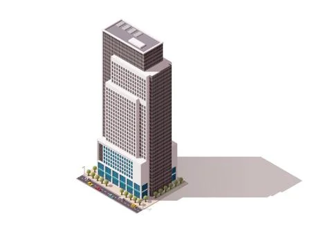 Vector isometric building Stock Illustration