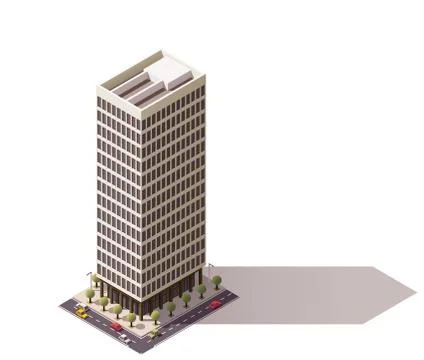 Vector isometric building Stock Illustration
