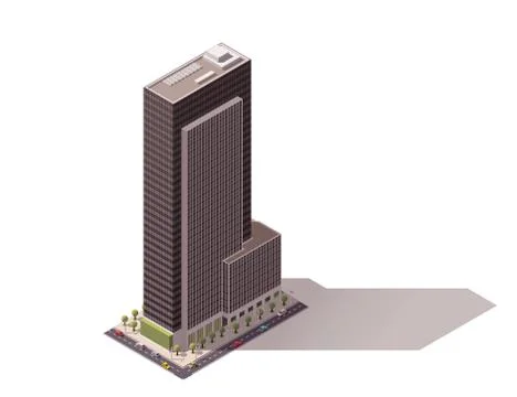 Vector isometric building Illustrazione stock