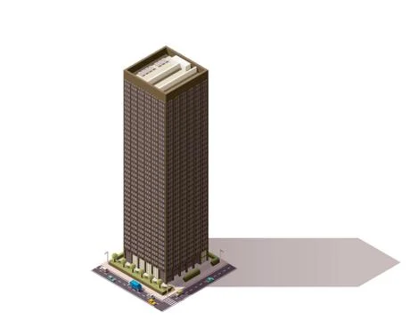 Vector isometric building Stock Illustration