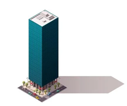 Vector isometric building Stock Illustration
