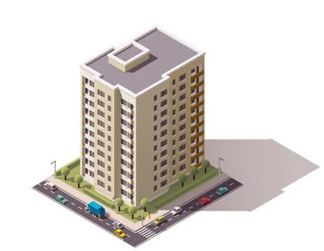 Vector isometric building Stock Illustration