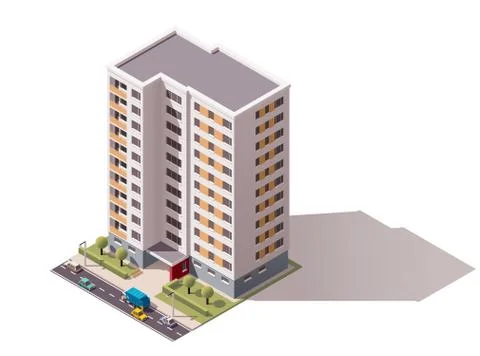 Vector isometric building Stock Illustration