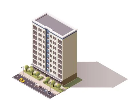 Vector isometric building Stock Illustration