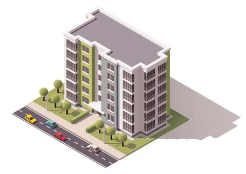Vector isometric building Stock Illustration